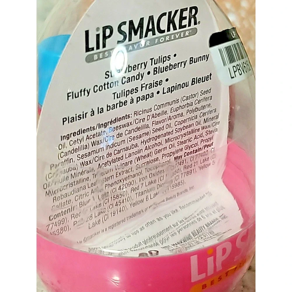 Lip Smacker Easter Bunny Lip Balm‎ Trio Egg Packaging 3pc Set Discontinued NEW